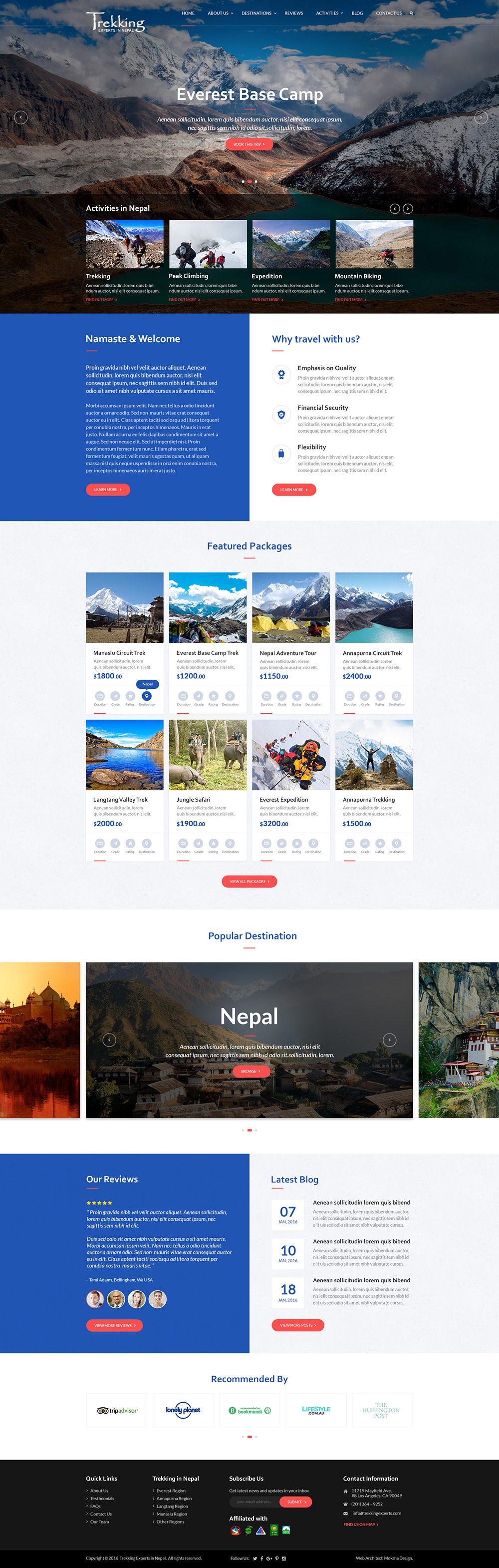 Trekking Experts homepage