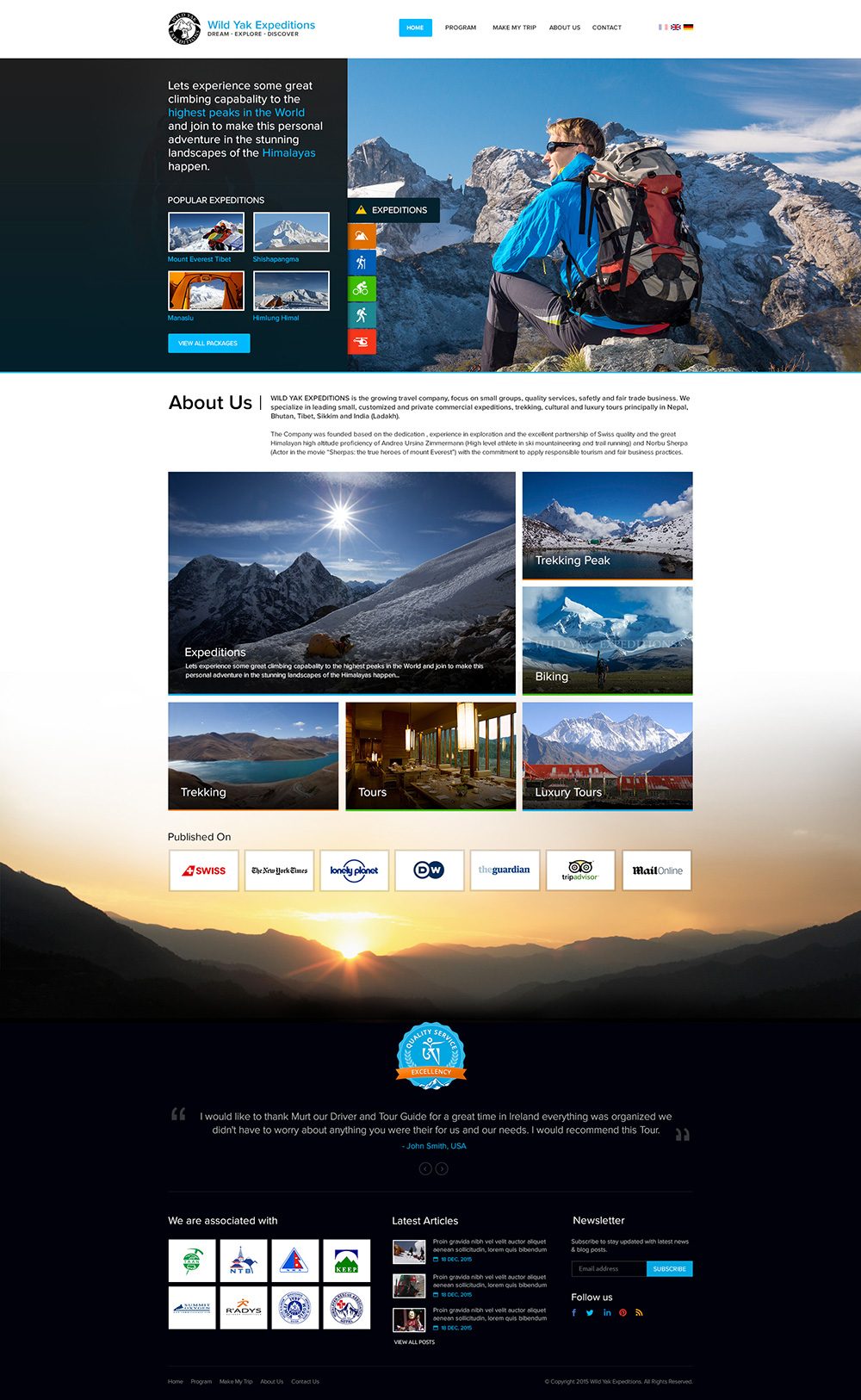 Wild Yak homepage